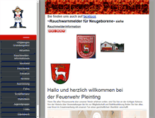 Tablet Screenshot of feuerwehr-pleinting.de